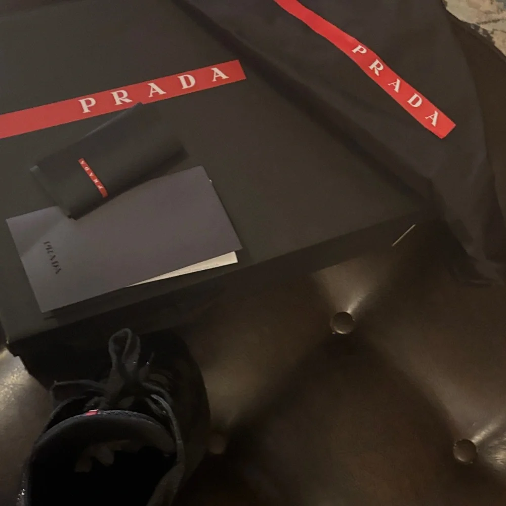 Prada Black and Red Sneakers Gently Used. Accepting All Offers! - Picture 7 of 15